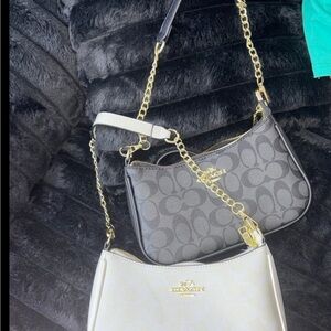 Coach Black and Cream Women's Bags